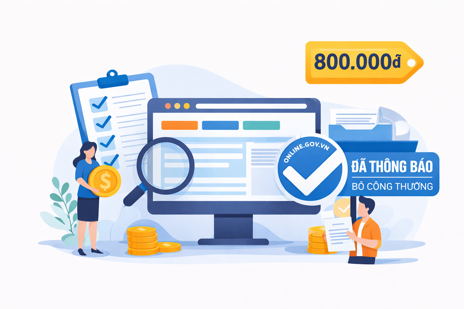 dịch vụ thông báo website với bộ công thương