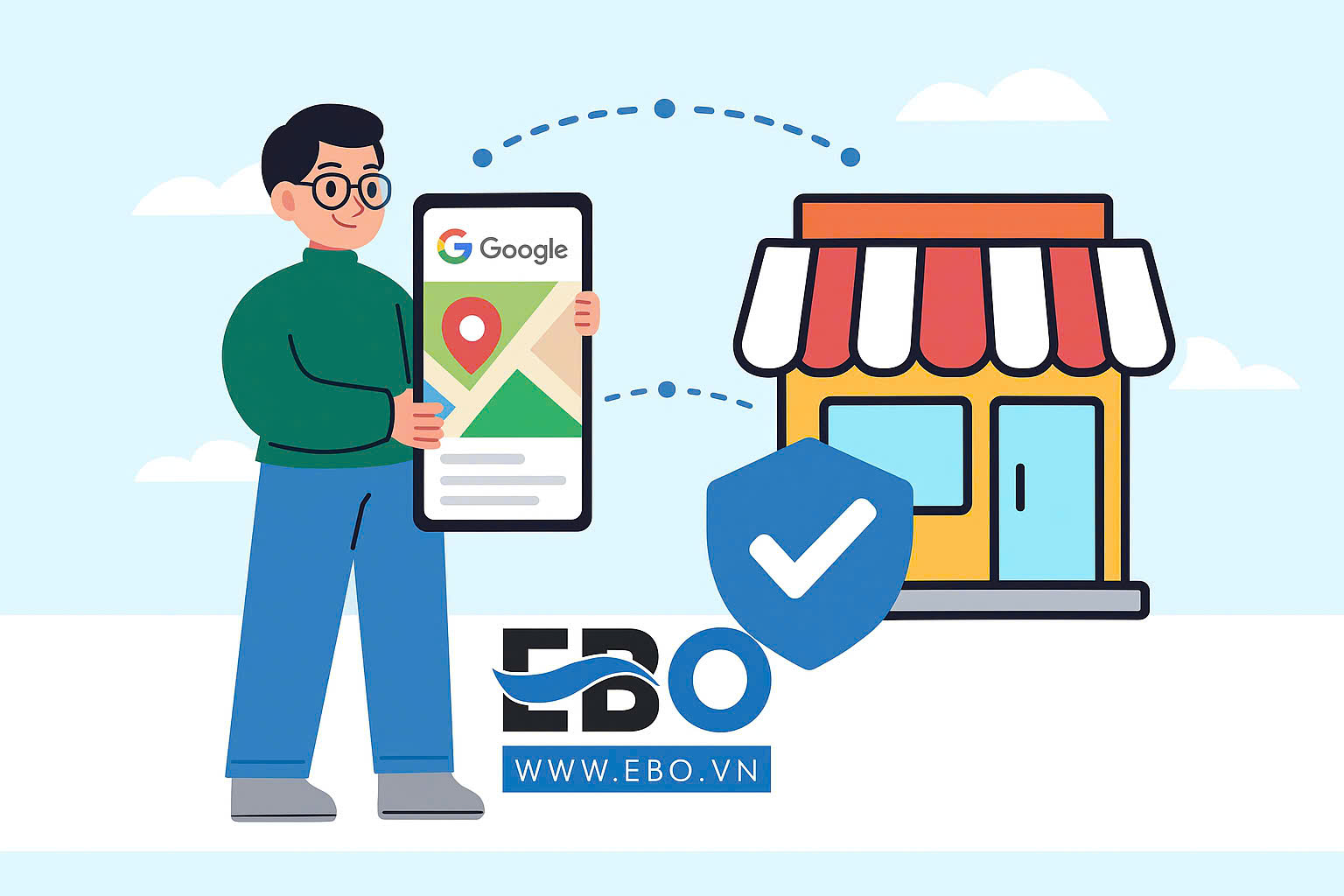 dịch vụ xác minh Google Map của EBO