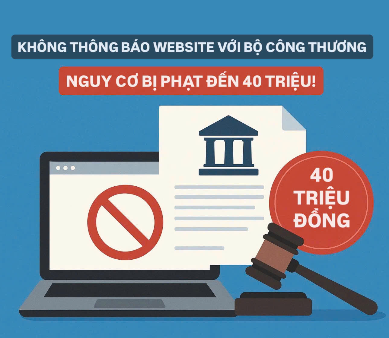 không thông báo webiste với Bộ Công Thương