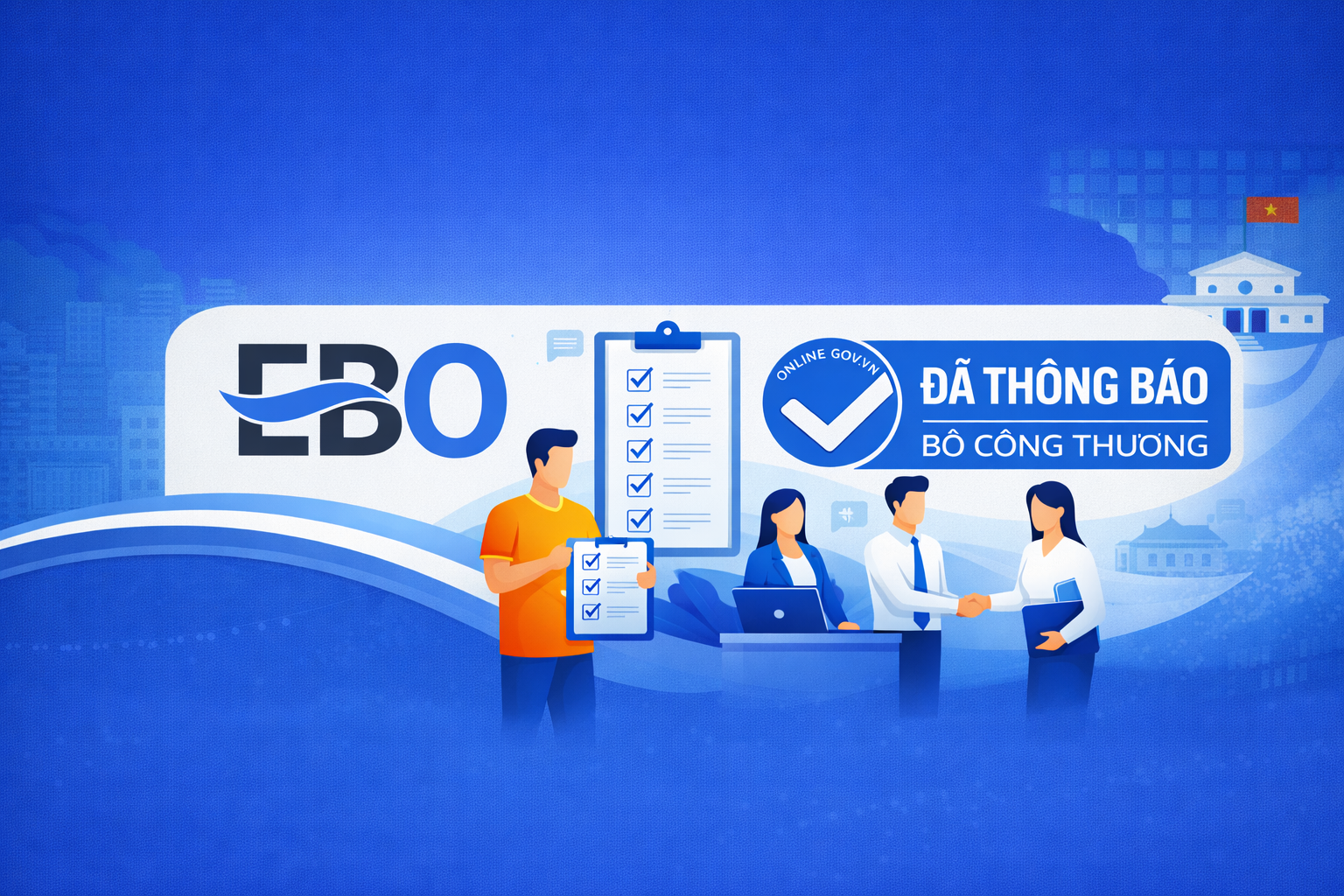 thông báo website với Bộ Công Thương của EBO 
