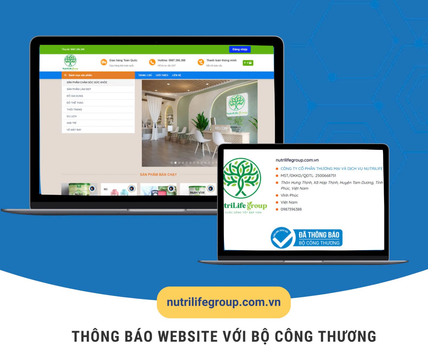 đăng ký website với bộ công thương