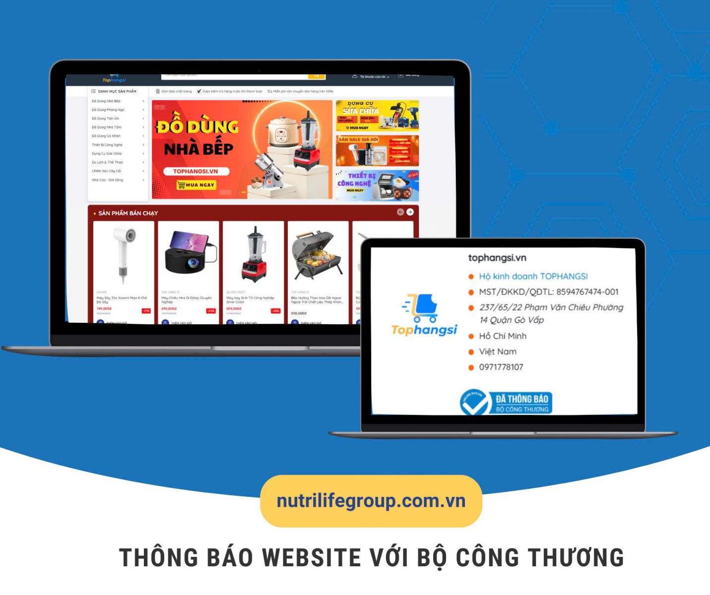 Dịch vụ đăng kí website với Bộ Công Thương của EBO