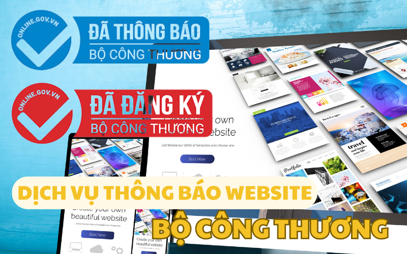 Dịch vụ thông báo website bộ công thương đạt tiêu chuẩn